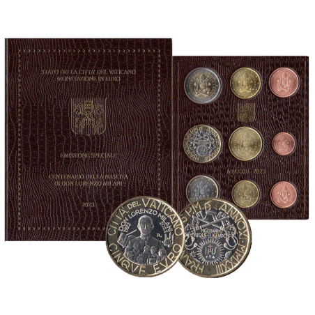 Coffret Bu Vatican Euros Bim Tallique Don Lorenzo Milani