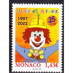 Timbre Monaco n°3311 25 ans...