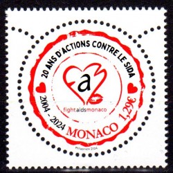 Timbre Monaco n°3427 20 ans...