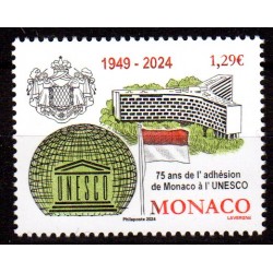 Timbre Monaco n°3431 75 ans...