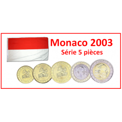 Série 5 pièces Euros Monaco...