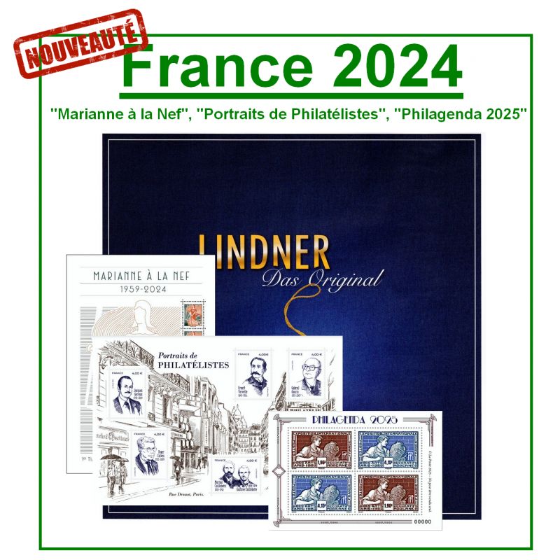 Nouveauté Jeu France Lindner Blocs "Marianne", "Philatélistes" et "Philagenda 2025"2024